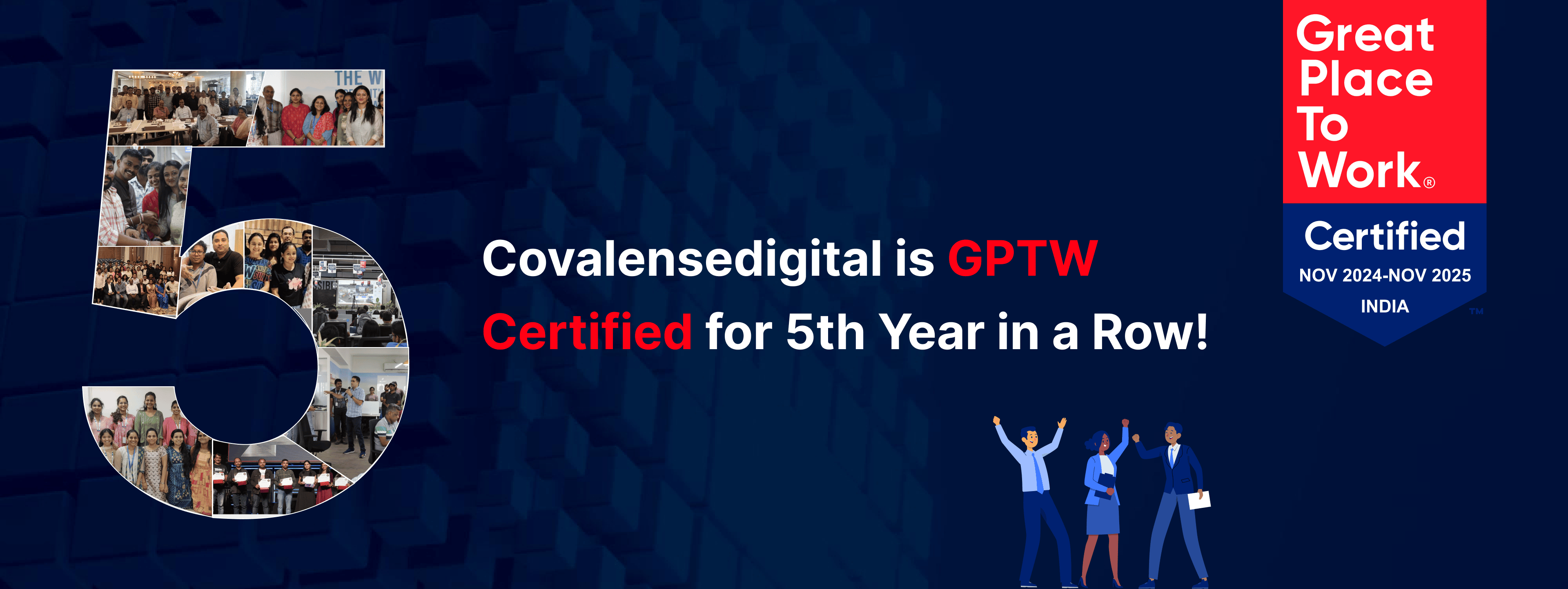 Covalensedigital is GPTW Certified for 5th Year in a Row!