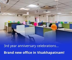 3rd year anniversary celebrations - An all-new development center in Visakhapatnam!